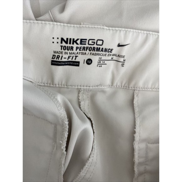 Nike Golf Shorts Tan Womens 10 Dri Fit Pockets High Rise Flat Front - Picture 5 of 5